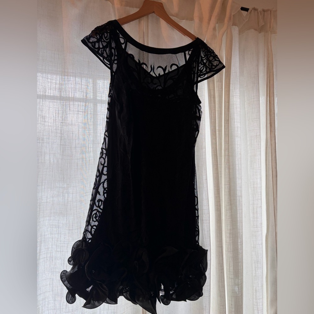 Guess Black Mesh Lace Dress